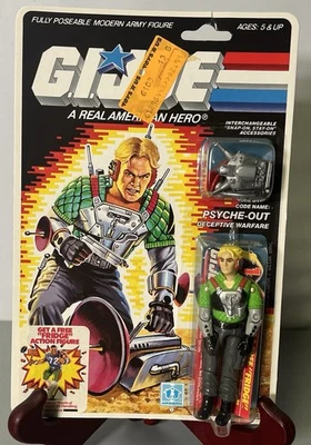 Figura Hasbro GI Joe “Psyche-out” Deceptive Warfare (de colección 1986) NUEVA en tarjeta Foto 1 de 4