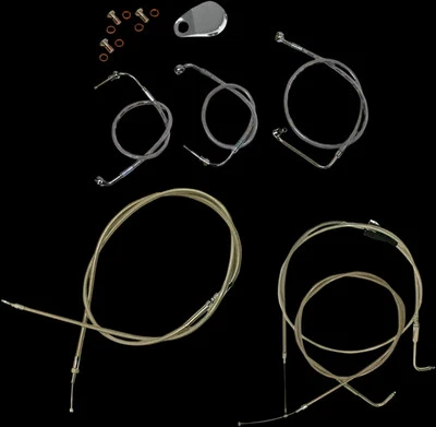 LA Chopper Std SS 18-20 pulgadas Ape Hanger Controls Kit wo ABS Harley Road Glide 98-07 Foto 1 de 3