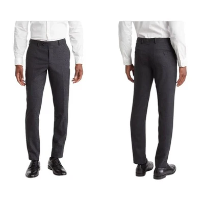 Original Penguin Charcoal Gray Birdseye Wool Trousers Size 36 Waist NWOT - Image 1 of 4