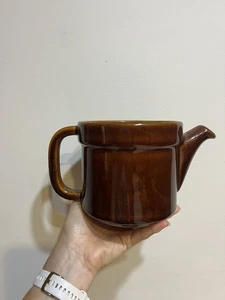 1960s Mid Century Pfaltzgraff Rich Brown Glaze Coffee Tea Pot 8-550 Stoneware - Picture 1 of 6