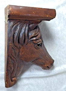 Telle M Stein Pferdekopf Wandregal Corbel Klammern Reitsport Deko - Bild 1 von 14