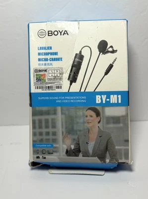 BOYA BY-M1 Omnidirectional Lavalier Microphone Canon Sony Panasonic Camcorder - Image 1 of 4
