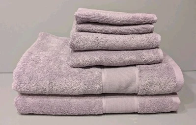 Nuevo Juego de Toallas Ralph Lauren Sanders Gris Lavanda 2 Baños 2 Manos 2 Lavado Algodón Foto 1 de 4