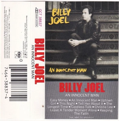Billy Joel An Innocent Man Cassette 1983 Dolby QCT 38837 074643883740 Foto 1 de 4