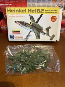 Lindberg Heinkel He162 Maßstab 1/72 #1119 WWII German Fighter brandneu versiegelt - Bild 1 von 1