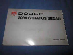 2004 DODGE STRATUS SEDAN OWNERS MANUAL OWNER'S - Imagen 1 de 1