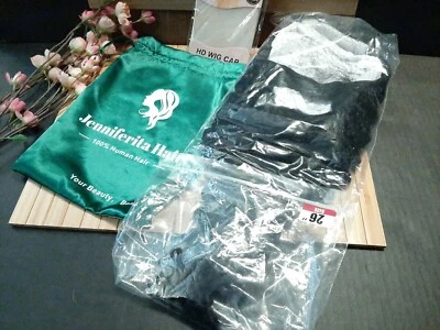 Pelucas sin pegamento Jennifirita 26" Wear & Go pre arrancadas 200% densidad negras naturales Foto 1 de 4