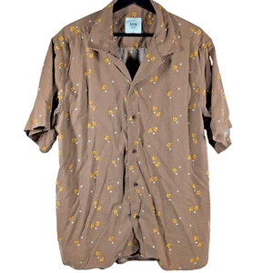 Camisa Katin Hanalei Aloha Para Hombre Talla XL Marrón Abotonada Floral Algodón Hawaiano - Imagen 1 de 9