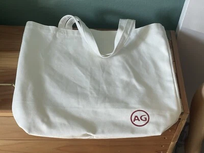"Bolso de Mano AG Adriano Goldschmeid Lona Blanco Logo 14x15,5x5""" Foto 1 de 4