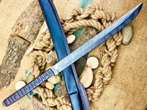 Custom Hand Made Damascus Samurai Sword - Hand Forged Damascus Steel Blade 2880 - Picture 1 of 7