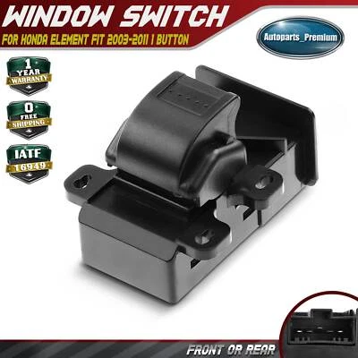Power Window Switch for Honda Element Fit 2003-2011 1 Button Front Right or Rear - Image 1 of 4