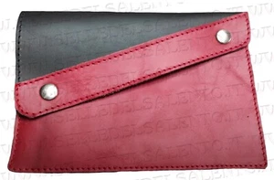 Portadocumenti portalibretto rosso nero pelle auto moto scouter Harley honda - Picture 1 of 1