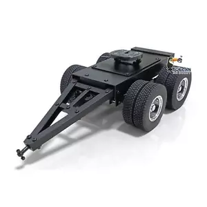 1/14 2 Achsen Metall-Anhänger mit Sattelkupplung für LESU RC LKW Auto Modell - Bild 1 von 6