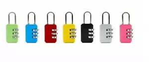 3 Digit Combination Lock Travel Luggage Suitcase Code Padlock Luggage Gym UK - Picture 1 of 7