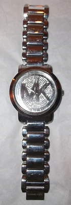 Reloj unisex Michael Kors MK Glitz esfera pavé plateada TODO acero inoxidable MK3461 Foto 1 de 4