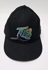 Vintage Tampa Bay Devil Rays Inaugural Season 1998 Wool New Era Diamond Hat Sz 7 - Picture 1 of 9