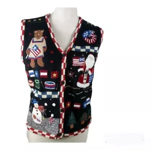 Designer Originals Studio Fa La La Christmas Sweater Small Grandma Grandpa - Picture 1 of 15