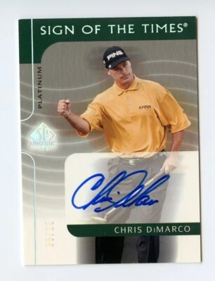 B101 CHRIS DIMARCO AUTO 2003 SP AUTÉNTICO SIGNO DE LOS TIEMPOS PLATINO 6/25 PGA Foto 1 de 2