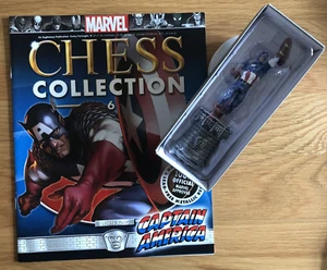 Eaglemoss Marvel Chess Collection - Issue 6 - Magazine & Boxed Captain America - Picture 1 of 6