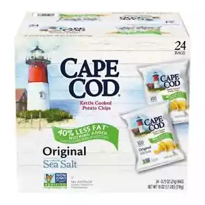 Cape Cod Original Kettle Cooked Gourmet Potato Chips, (Pack of 24) FAST SHIP! - Picture 1 of 5