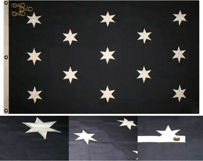 TRADE WINDS 3x5 Embroidered Sewn Washington Headquarters 100% Cotton Flag 3'x5' 3 Clips