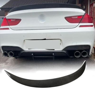 For BMW 6 Series F06 F13 640i 650i M6 12-19 Real Carbon Rear Trunk Spoiler Wing - Image 1 of 4