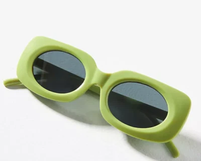 Прямоугольные женские солнцезащитные очки Anthropologie CHARTREUSE новые - Изображение 1 из 4