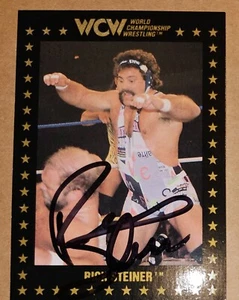 Signed Autographed WCW Rick Steiner Championship Marketing Card #4 1991 WWE - Picture 1 of 3