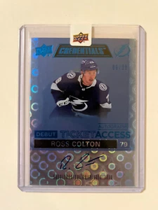 2021-22 Upper Deck Credentials Debut Ticket Access Auto Blue Ross Colton /35 - Bild 1 von 2