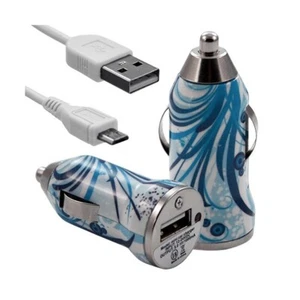 Chargeur voiture allume cigare USB avec câble data avec motif HF08 pour LG : / O - Photo 1 sur 2