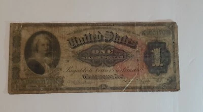 1886 Martha Washington $1 Silver Certificate Large Red Seal (XBlockX) - Image 1 of 4