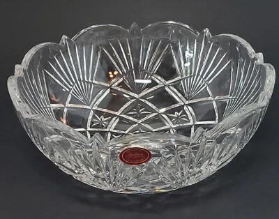 Gorham Fine Crystal Lyra Bowl 8.5 in Czech Republic Cut Crystal VGC - Image 1 of 4