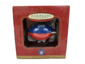 Hallmark 1997 NFL New York Giants adorno Navidad fútbol americano dirigible Santa Go CMS - Imagen 1 de 7