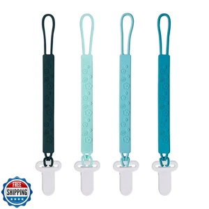 Einteiliger Design Silikon Schnuller Clip Halter für Baby Jungen und Mädchen, Packung o - Bild 1 von 5