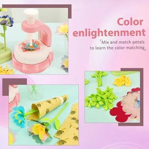 Fabric Flower Bouquet DIY Craft Set Creative DIY Flower Craft Kit for Kids BrIXX - Picture 1 of 11