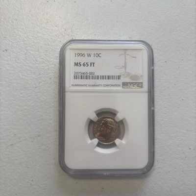 NGC Graded 1996-W West Point 10C MS65 FT Dime Certified - Image 1 of 4