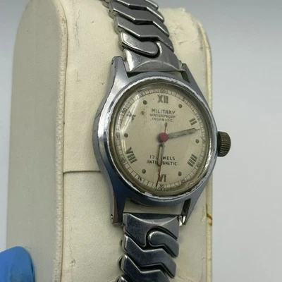 Reloj Suizo Incabloc 17 Joyas Estilo Militar Estuche Vintage - Necesita Batería Foto 1 de 4