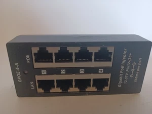 4 Port PoE Injector - Gigabit Passive Power Over Ethernet - 802.3af or at Com... - Picture 1 of 12