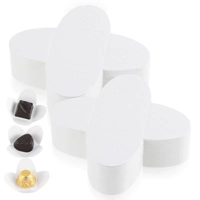  200 Pcs Muffin Liners Chocolate Wrappers Packaging Paper Cake Tray - Bild 1 von 4