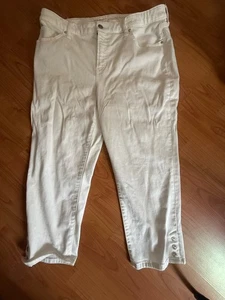 Chico's Damen So Slimming Girlfriend Slim Leg Crop Jeans Weiß Größe 2,5/14 - Bild 1 von 7