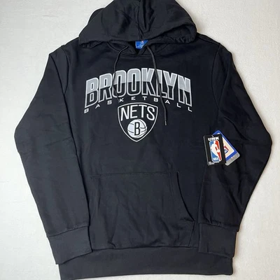 UNK NBA Brooklyn Nets Para hombres Grande Sudadera con Capucha Bolsillos Baloncesto Negro Nuevo Foto 1 de 4