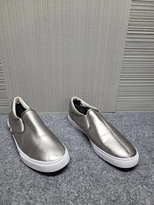 Tommy Hilfiger Mujer Zapatillas Zapatos 11M Plateados Punta Redonda Sin Cordones Planos Informales Foto 1 de 4