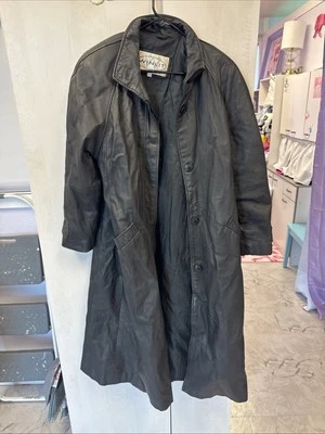 Chaqueta plumero trinchera de cuero Winlit vintage grunge XS 80’s Foto 1 de 4