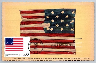 #3403k Star Spangled Banner Flag 1814 FDC Maxi Card - Image 1 of 2