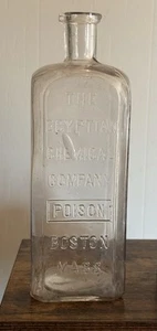 Große seltene 1890er Jahre Ägyptische Einbalsamierungsflüssigkeit Gift Boston Massenflasche - Bild 1 von 9