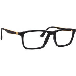 Ray-Ban Eyeglasses RB 7056 5644 Matte Black/Gold Square Frame 55[]17 145 - Picture 1 of 6