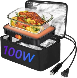 Protable Four Chauffe-Alimentation 100W, 12V/24V/110V Boîte à Lunch Électrique pour Adultes, Pers - Photo 1/6