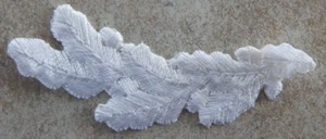 VTG New Embroidered Patch Leaf White 4"x1" Stahl's 1970s-1980s - Picture 1 of 2