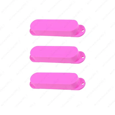 3 Pcs Plastic No Hole SSS Single Coil Pickup Covers For Fender SQ Strat 12 Color - Image 1 of 3