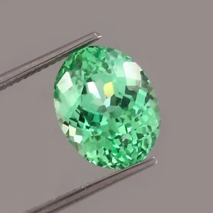 Extreme Quality Natural Ceylon Green Sapphire Loose Oval Gemstone Cut 13x10 MM - Picture 1 of 4